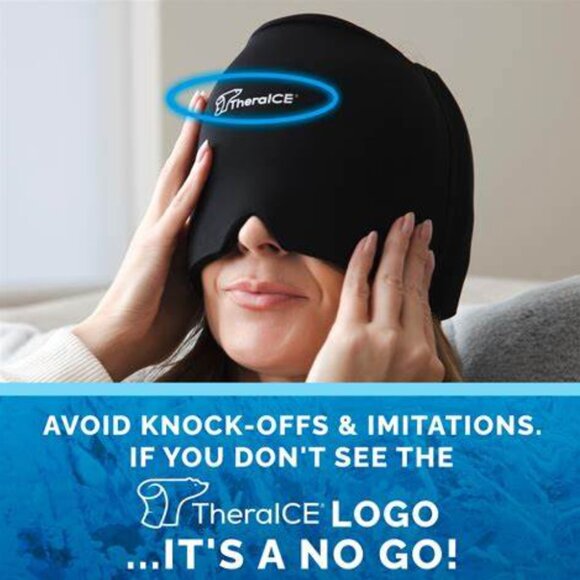 Brand New TheraICE Migraine Relief Cap, Soothing Headache Hat Ice Pack Mask - Picture 4 of 6